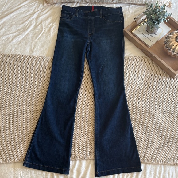 SPANX Dark Blue Flare Women's Jeans - Picture 1 of 5